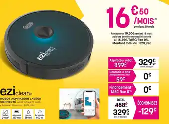 Pulsat Ezi clean robot aspirateur laveur connecté  offre