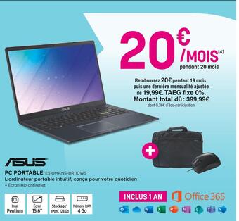 Pulsat Asus pc portable offre