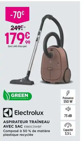 Pulsat Electrolux aspirateur traîneau avec sac offre