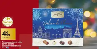 Carrefour Market Esprit de fête plateau assortiment mixte collection réveillon offre