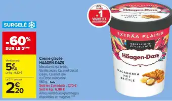 Carrefour Market Haagen-dazs crème glacée offre