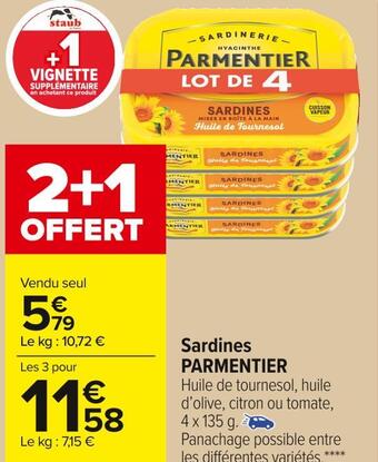 Carrefour Market Parmentier sardines offre