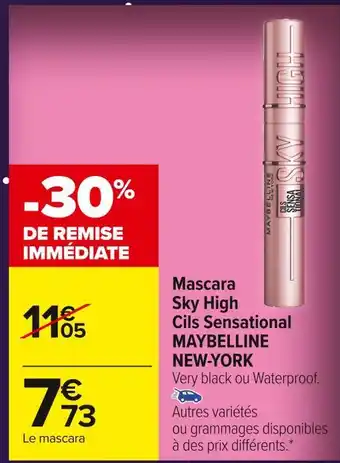 Carrefour Market Maybelline new-york mascara sky high cils sensational offre