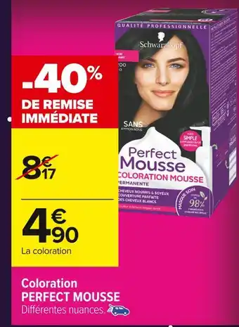 Carrefour Market Perfect mousse coloration offre