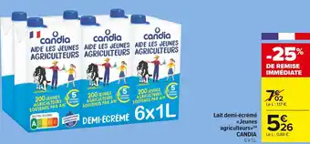 Carrefour Market Candia lait demi-écrémé jeunes agriculteurs offre