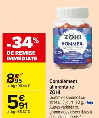 Zohi complément alimentaire