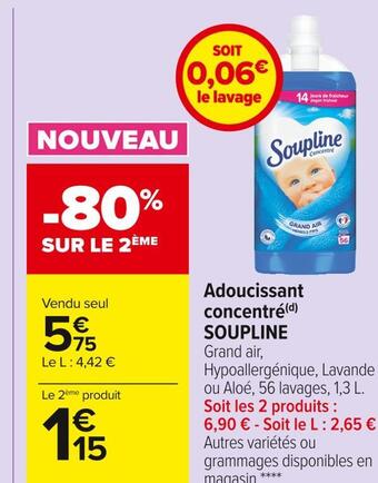 Carrefour Market Soupline adoucissant concentré offre