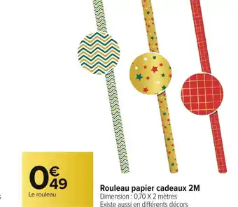 Carrefour Market Rouleau papier cadeaux 2m offre