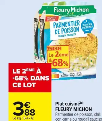 Carrefour Market Fleury michon plat cuisiné offre