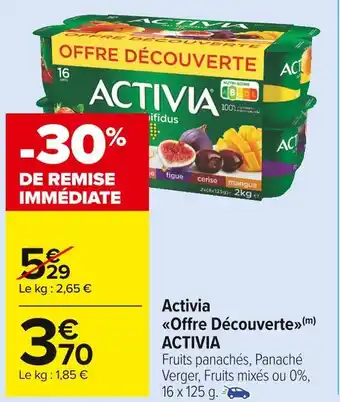 Carrefour Market Danone activia offre découverte activia offre