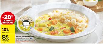 Carrefour Market Poulet coco et riz créole offre