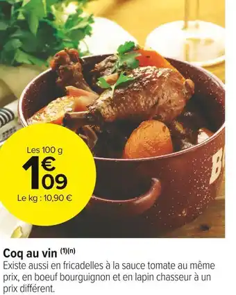 Carrefour Market Coq au vin offre