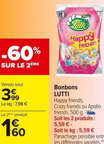 Carrefour Market Lutti bûches de boi offre