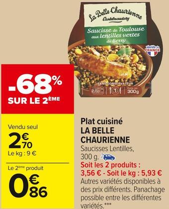 Carrefour Market La belle chaurienne plat cuisiné offre