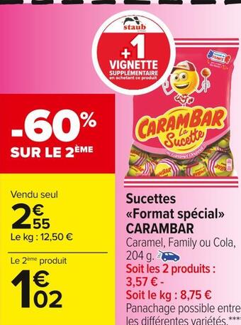 Carrefour Market Carambar sucettes format spécial offre