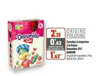Coccimarket Gourdes à emporter à la fraise danonino go! danone offre