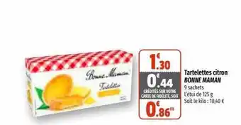 Coccinelle Express Tartelettes citron bonne maman offre