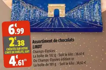 Coccinelle Express Assortiment de chocolat lindt offre