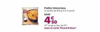 Picard Paëlla valenciana le sachet offre