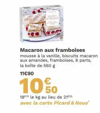 Macaron aux framboises
