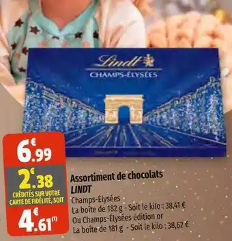 Coccinelle Supermarché Assortiment de chocolats lindt offre