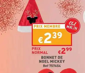 Bonnet de noël mickey