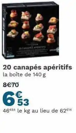Picard 20 canapés apéritifs offre