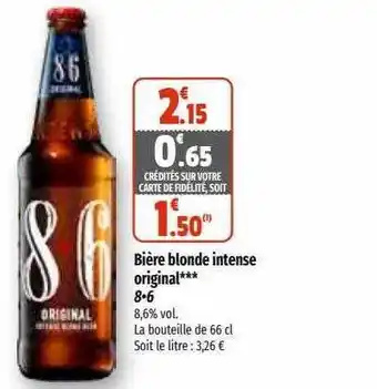 Bière blonde intense original 86