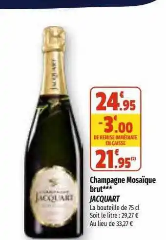 Coccinelle Supermarché Champagne mosaïque brut jacquart offre