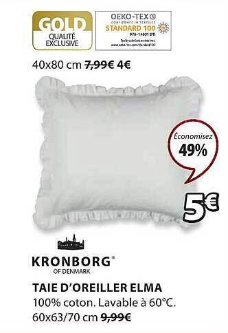 JYSK Kronborg taie d'oreiller elma offre
