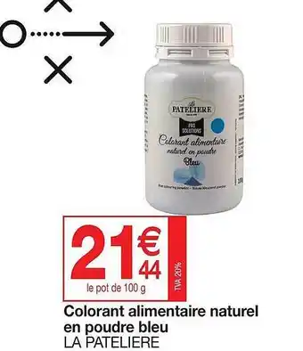 Promocash Colorant alimentaire naturel en poudre bleu la patelière offre