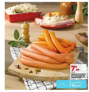 Knack d'alsace ou saucisse de francfort