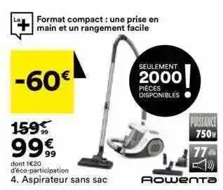 Aspirateur sans sac rowenta