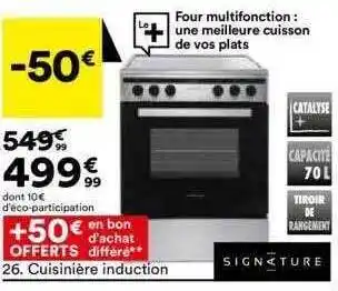 BUT Cuisinière induction signature offre