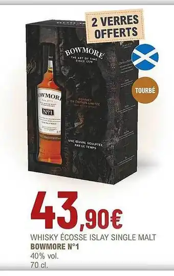La Vignery Whisky écosse islay single malt bowmore n°1 40% vol. offre