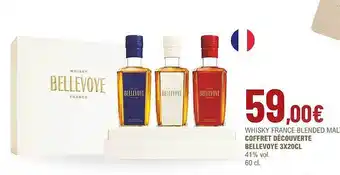 La Vignery Whisky france blended malt coffret découverte bellevoye 3x20cl 41% vol. offre