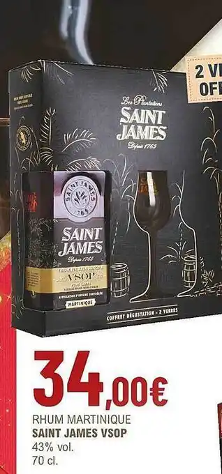 La Vignery Rhum martinique saint james vsop 43% vol. offre