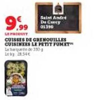 Super U Cuisses de grenouilles cuisinées le petit fumet offre
