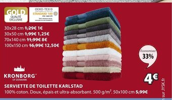 JYSK Serviette de Toilette Karlstad offre