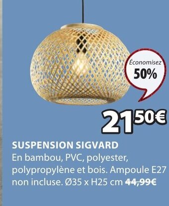 JYSK Suspension Sigvard offre