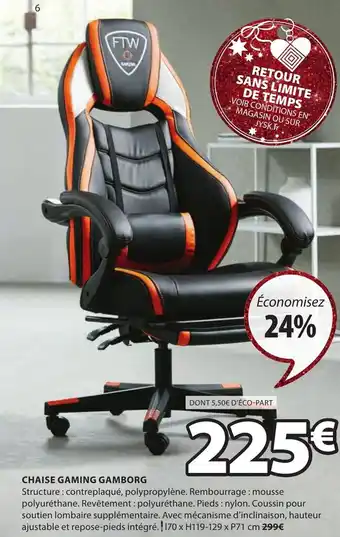 JYSK Chaise Gaming Gamborg offre