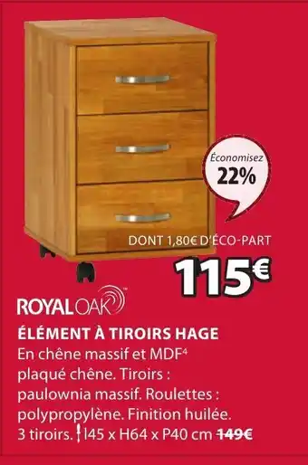 JYSK Élément à Tiroirs Hage offre