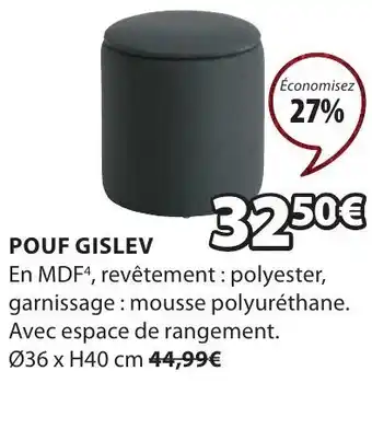 JYSK Pouf Gislev offre