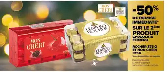 Rocher 375 G et Mon Cheri 315 G