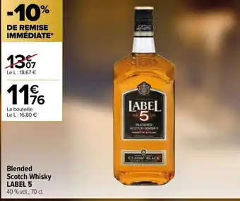 Carrefour Contact Blended Scotch Whisky Label 5 offre