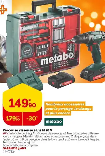 Weldom Perceuse Visseuse Sans Fil18 V offre