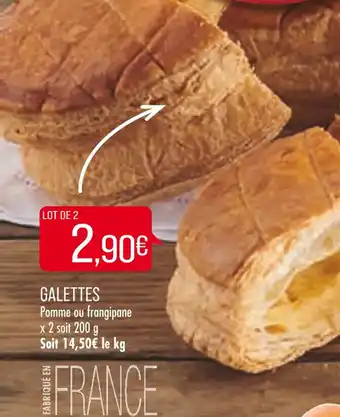 Match Galettes Pomme ou Frangipane offre