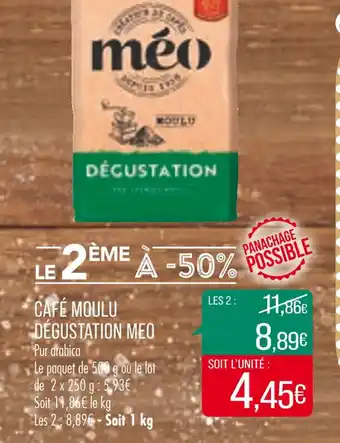 Match Café Moulu Dégustation Meo offre