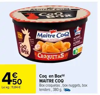 Carrefour Coq en Box Maitre COQ offre