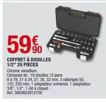 Brico Dépôt Coffret à douilles 1-2 offre